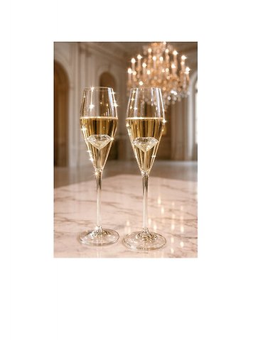 Diamond Champagne Flute Set of 2